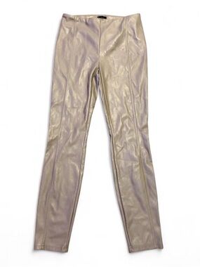 Beige Faux Leather Leggings